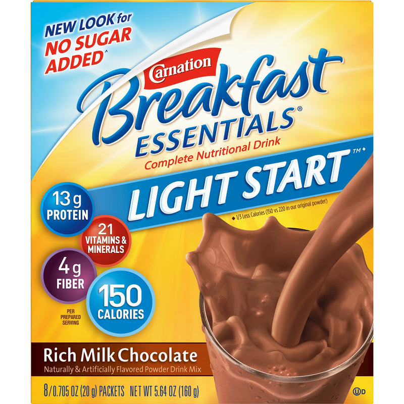 Carnation Breakfast Essentials® Light Start Chocolate Oral Supplement, 20 Gram Packet