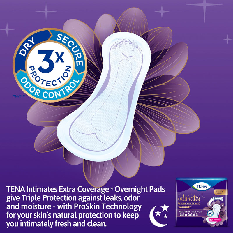 Tena® Intimates™ Overnight Bladder Control Pad, 16-Inch Length