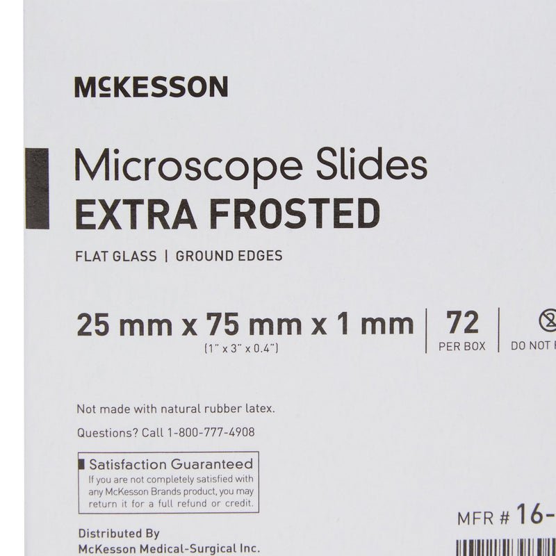 McKesson Glass Microscope Slide, 1 x 3 Inch x 1 mm