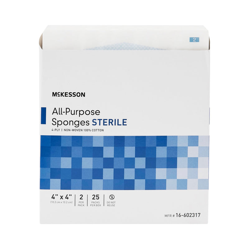McKesson Sterile Nonwoven Sponge, 4 x 4 Inch