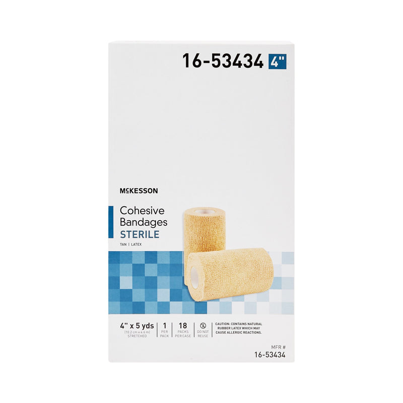 McKesson Self-adherent Closure Cohesive Bandage, 4 Inch x 5 Yard