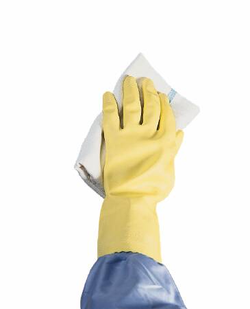 Ansell Flock Lined Glove, Large, Yellow