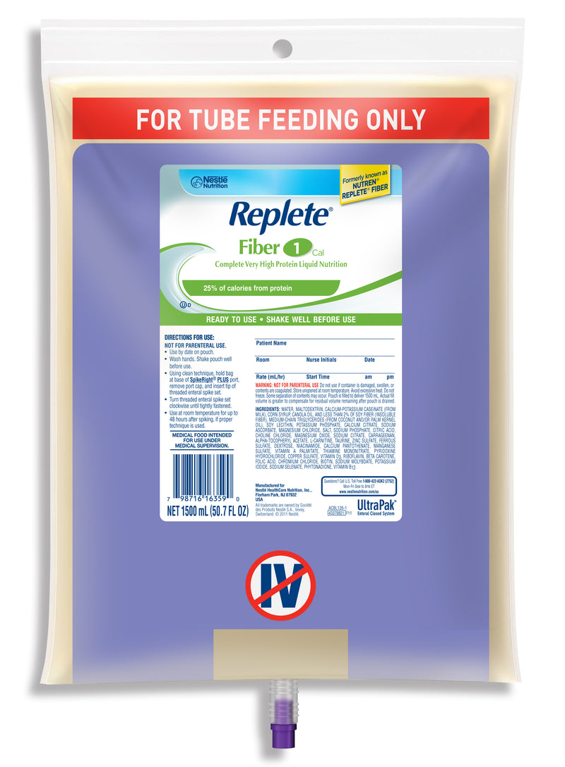 Replete® Fiber Tube Feeding Formula, 50.7 oz. Bag