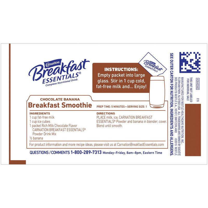 Carnation Breakfast Essentials® Chocolate Oral Supplement, 1.26 oz. Packet