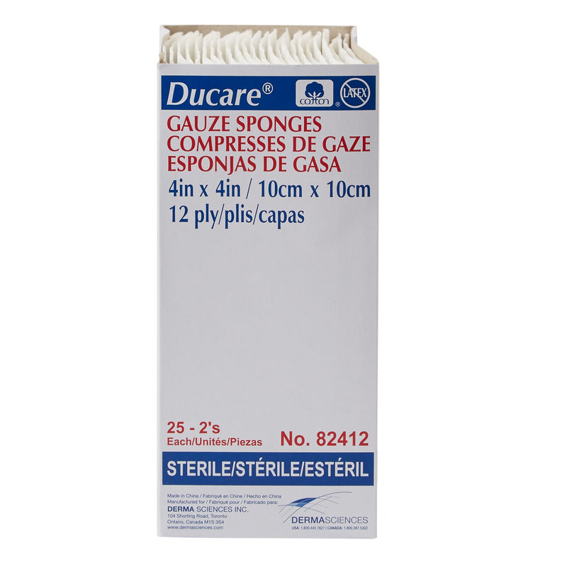 Ducare Sterile Gauze Sponge, 4 x 4 Inch