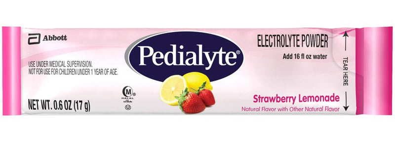 Pedialyte® Powder Packs Strawberry Lemonade Pediatric Oral Electrolyte Solution, 0.6 oz. Individual Packet