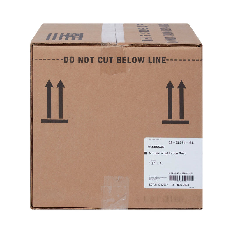 McKesson Antimicrobial Lotion Soap, Herbal Scent, 1-gal Jug, Green, 0.95% Strength