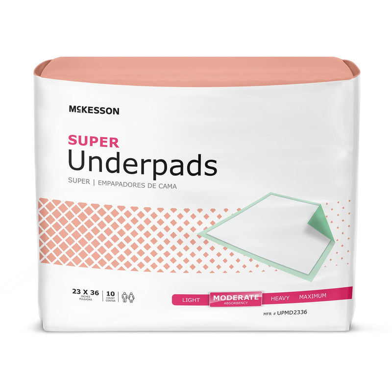 McKesson Super Moderate Absorbency Underpad, 23 x 36 Inch