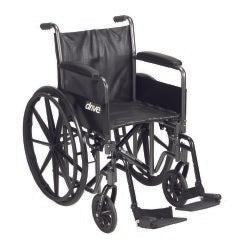 drive™ Silver Sport 2 Wheelchair, 20 Inch Seat Width