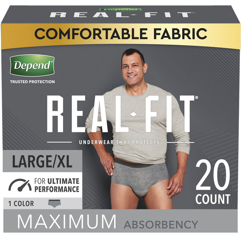 Depend® Real Fit® Maximum Absorbent Underwear, Large / Extra Large