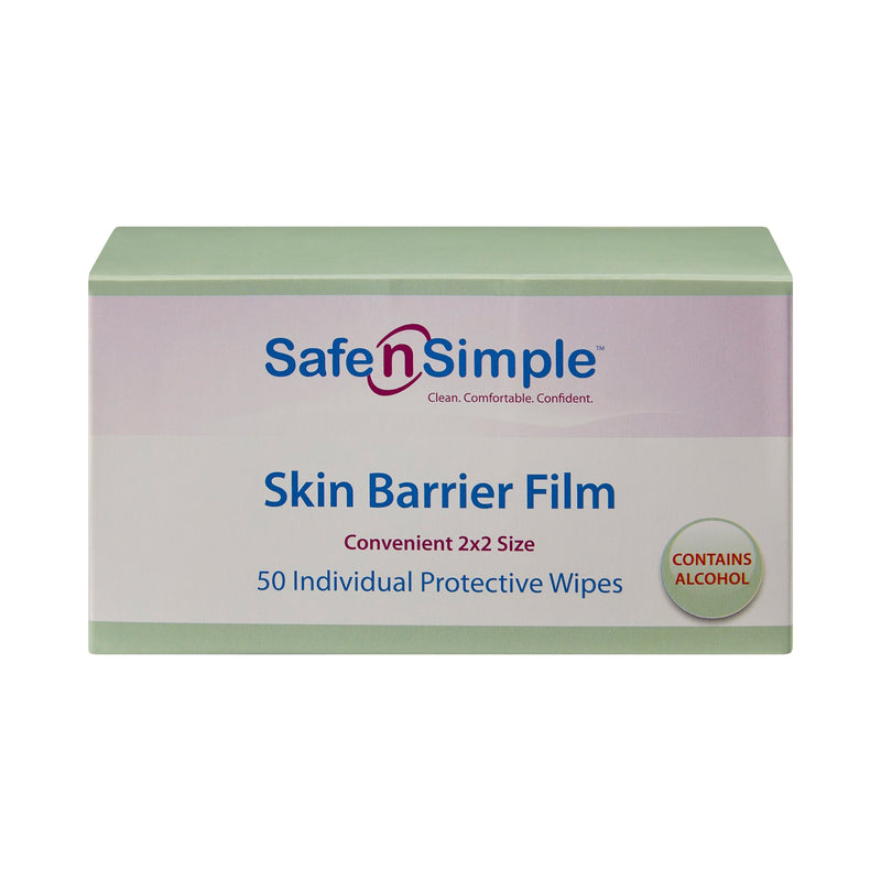 Safe N Simple Skin Barrier Wipe, 50 Packets per Box