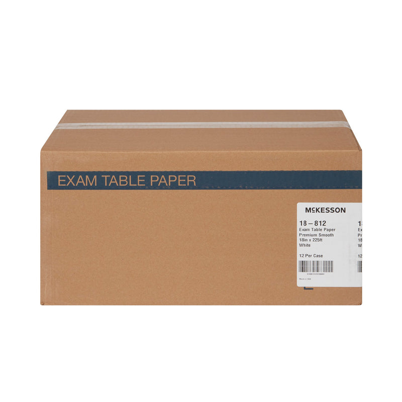 McKesson Smooth Table Paper, 18 Inch x 225 Foot, White