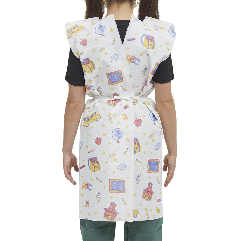 McKesson Pediatric Exam Gown, Medium, School Time Print