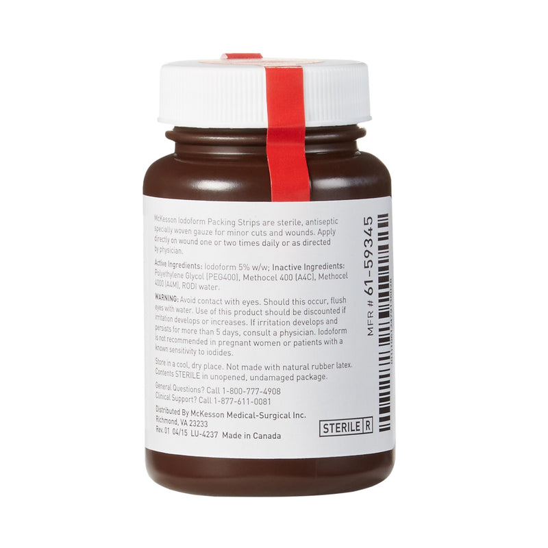 McKesson Iodoform Wound Packing Strip, 1 Inch x 5 Yard