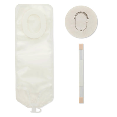 Pouchkins™ One-Piece Drainable Transparent Colostomy Pouch, 6 Inch Length, 7/8 to 1-3/8 Inch Stoma