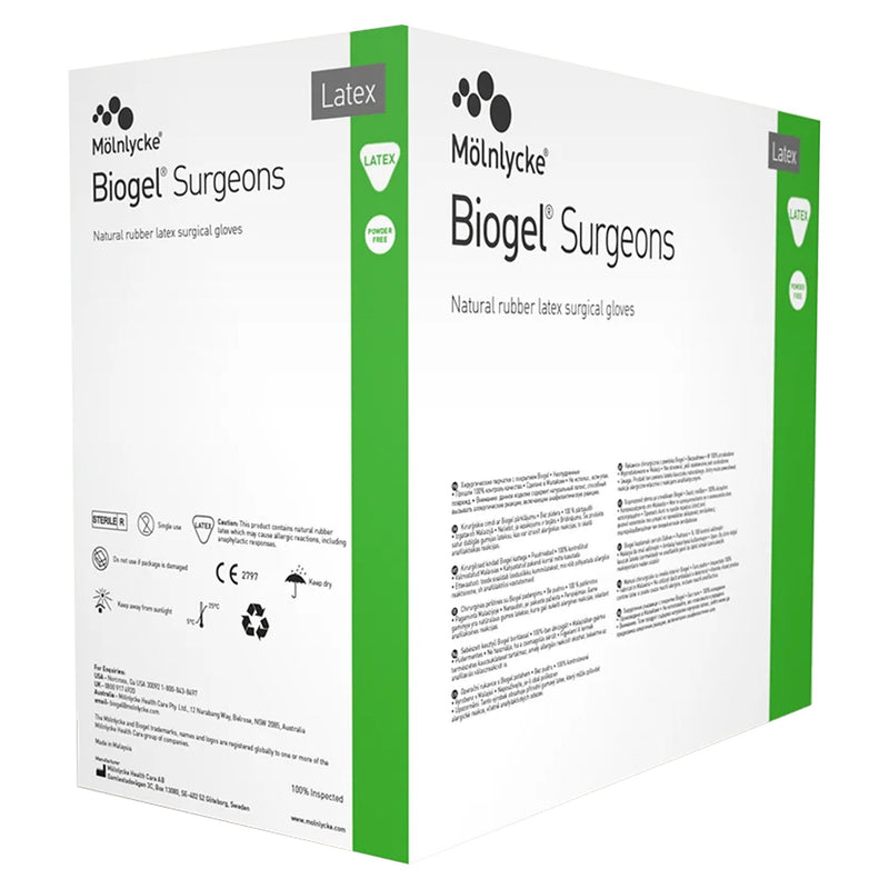Biogel® Surgeons Latex Standard Cuff Length Surgical Glove, Size 7½, Straw