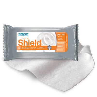 Shield® Barrier Cream Cloths, Soft Pack