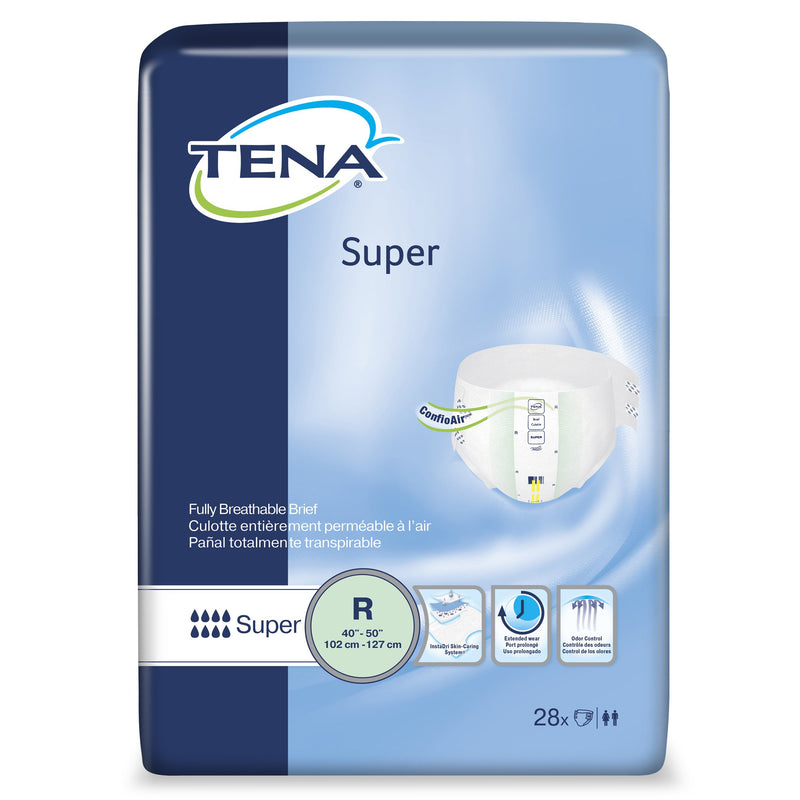 Tena Super Incontinence Briefs, Absorbent, Odor Control, Regular, Green