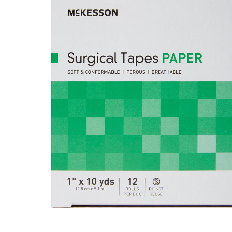 McKesson Paper Medical Tape, 1 Inch x 10 Yard, White