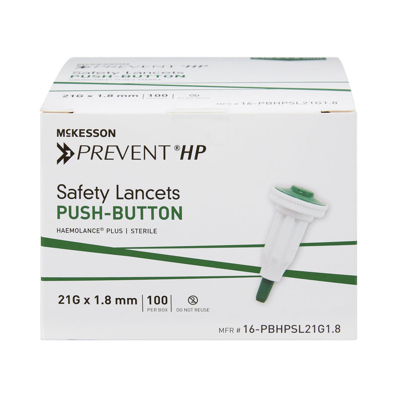 McKesson Prevent® Safety Lancet, 21 Gauge