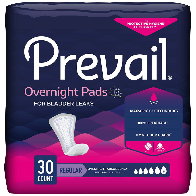 Prevail® Daily Pads Overnight Bladder Control Pad, 16-Inch Length