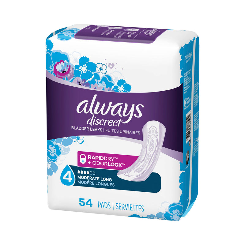 Always® Discreet Bladder Control Pad, One Size Fits Most