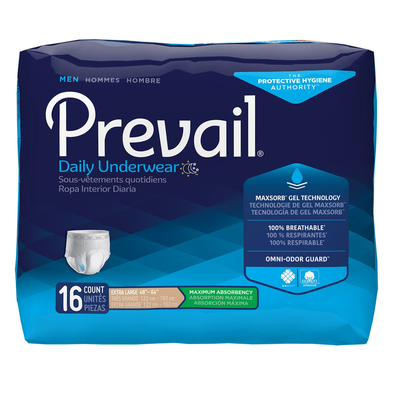 Prevail® Daily Underwear Maximum Absorbent Underwear, Extra Large