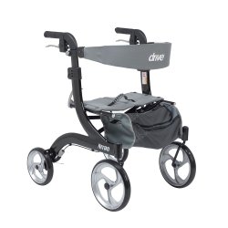 drive™ Nitro 4 Wheel Rollator, Black