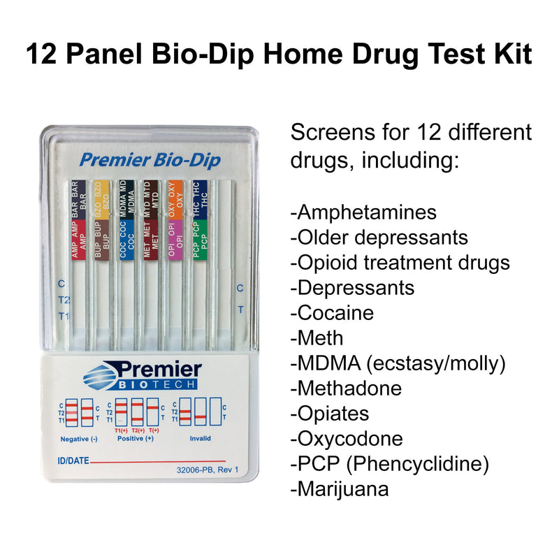 Premier Bio-Dip 12-Drug Panel Drugs of Abuse Test