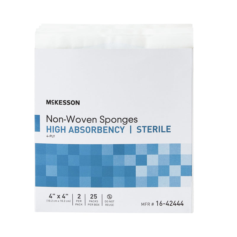 McKesson Sterile Nonwoven Sponge, 4 x 4 Inch