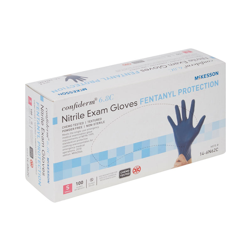McKesson Confiderm® 6.8C Nitrile Exam Glove, Small, Blue