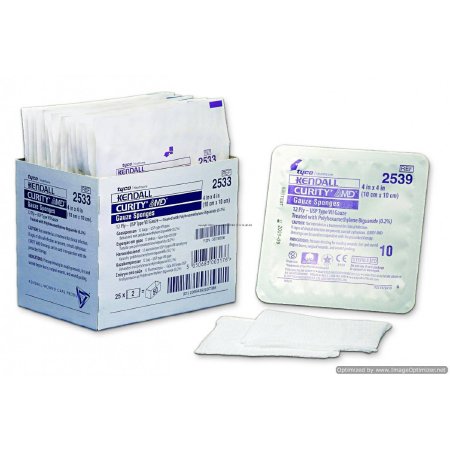 Curity™ AMD™ Sterile Antimicrobial Gauze Sponge, 4 x 4 Inch