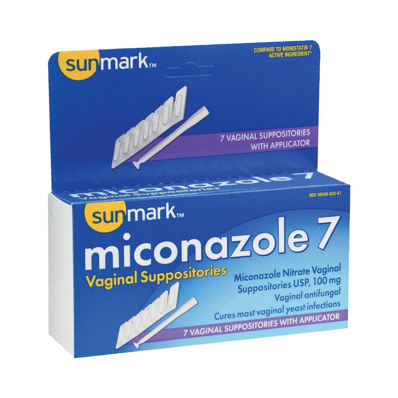 sunmark® Miconazole Nitrate Vaginal Antifungal, 7 Suppositories