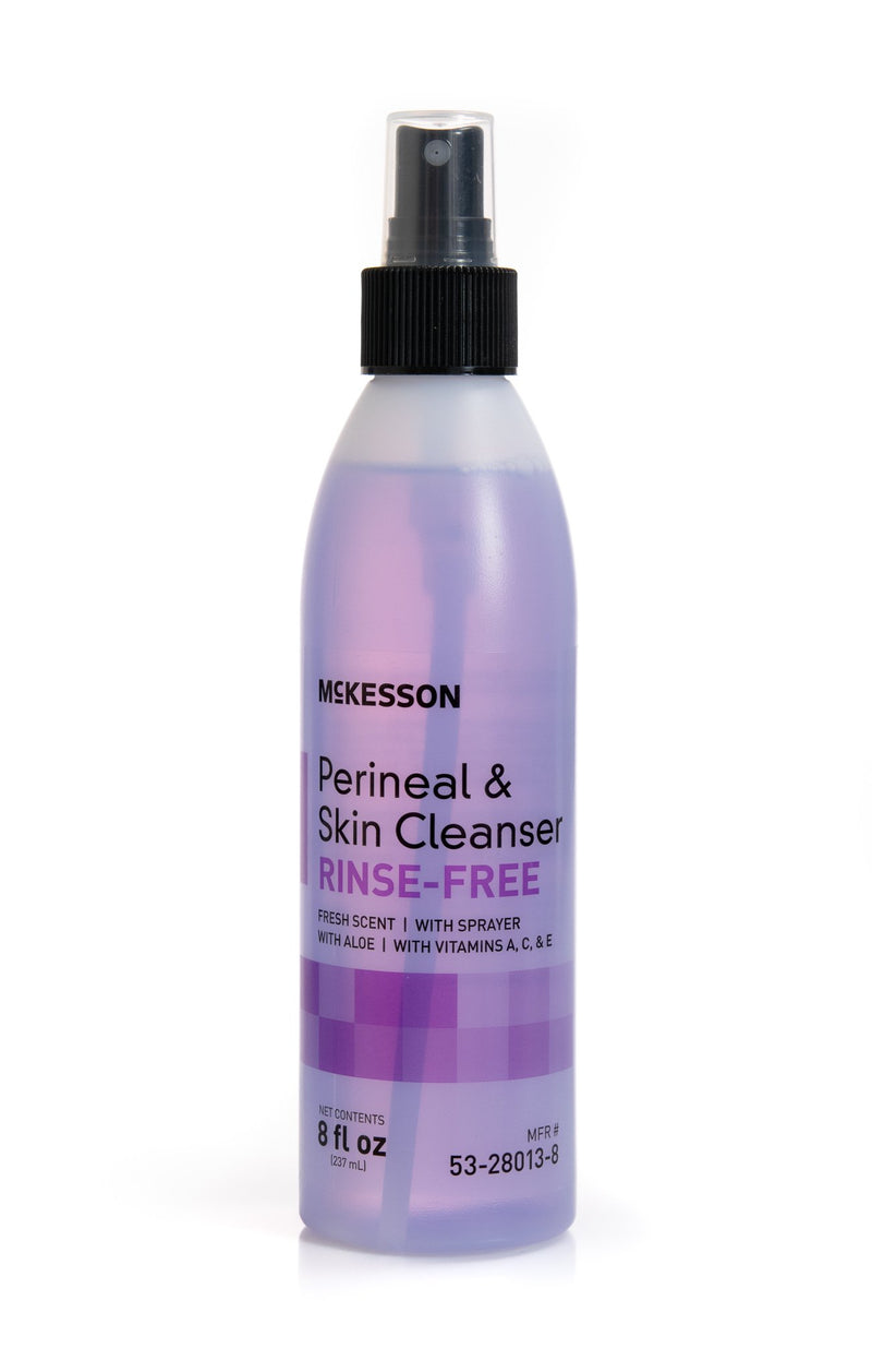 Rinse-Free Perineal Wash, McKesson, Liquid, Fresh Scent, 8 Oz Pump Bottle