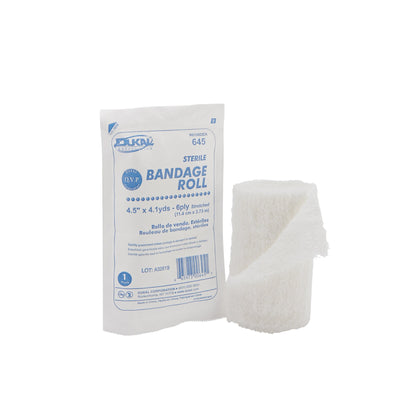Dukal™ Sterile Fluff Bandage Roll, 4-1/2 Inch x 4-1/10 Yard
