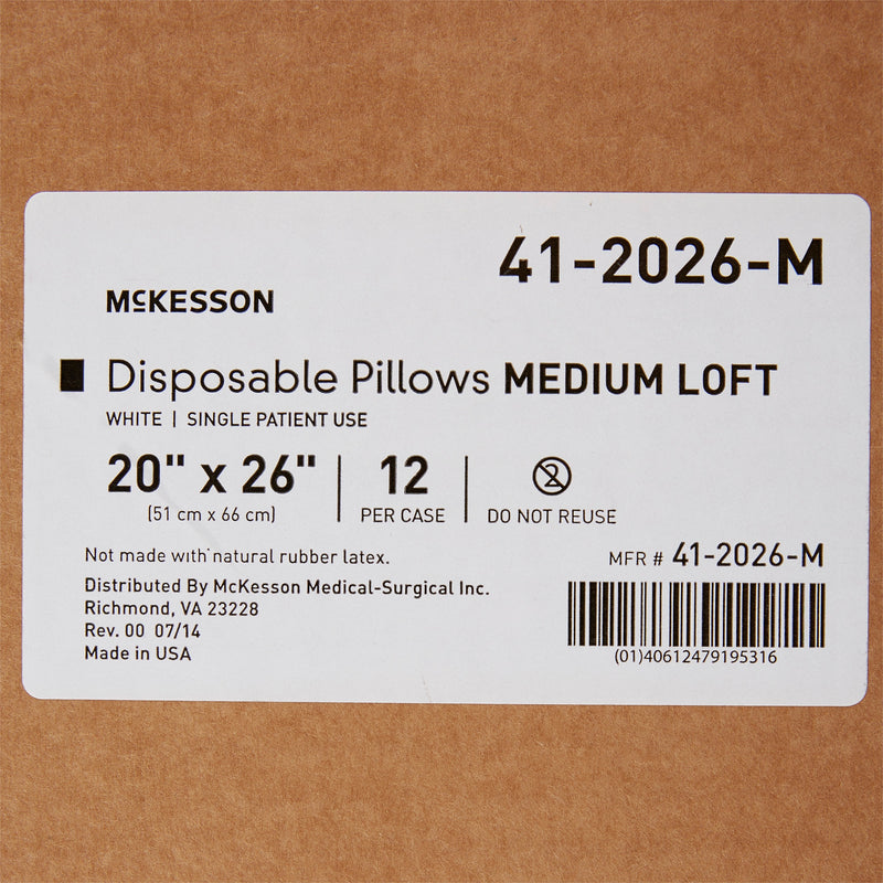 McKesson Disposable Bed Pillow, Medium Loft