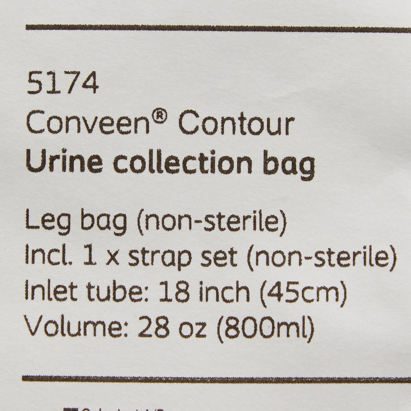 Conveen® Security+ Urinary Leg Bag, 800 mL, Rubber