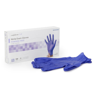 McKesson Confiderm® 3.0 Nitrile Exam Glove, Extra Large, Blue