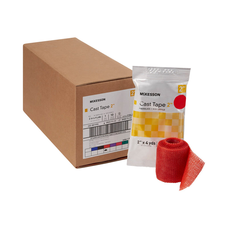 McKesson Red Cast Tape, 2 Inch x 4 Yard