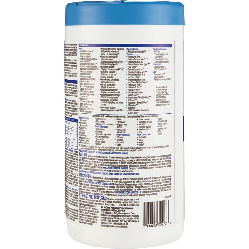 Clorox Healthcare® Surface Disinfectant Cleaner, 150 Wipes per Canister