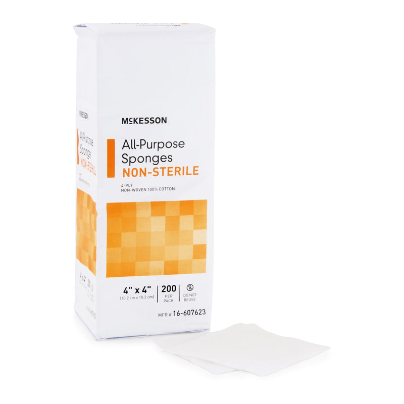 McKesson NonSterile Nonwoven Sponge, 4 x 4 Inch