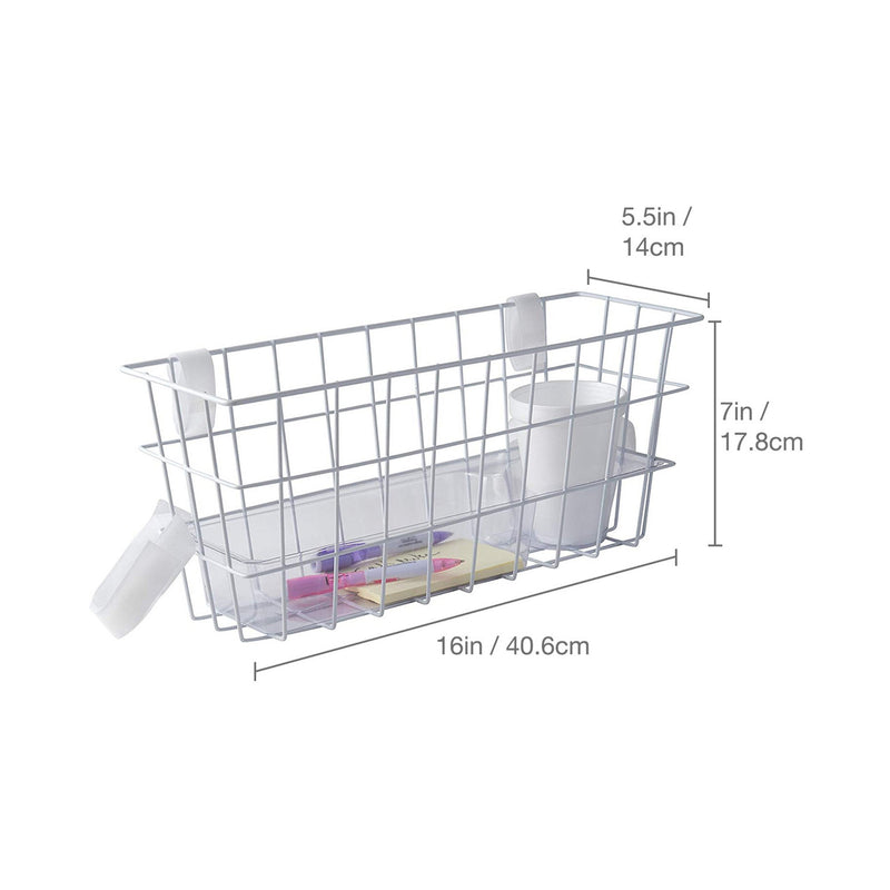 Mabis® Walker Basket, For Use With Walkers, 16 in. L x 5.5 in. W x 7 in. H, Plastic