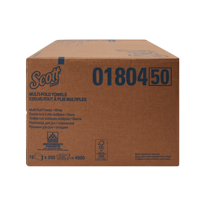 Scott® Essential Paper Towels, Multi-Fold, 9¼ x 9½ Inch