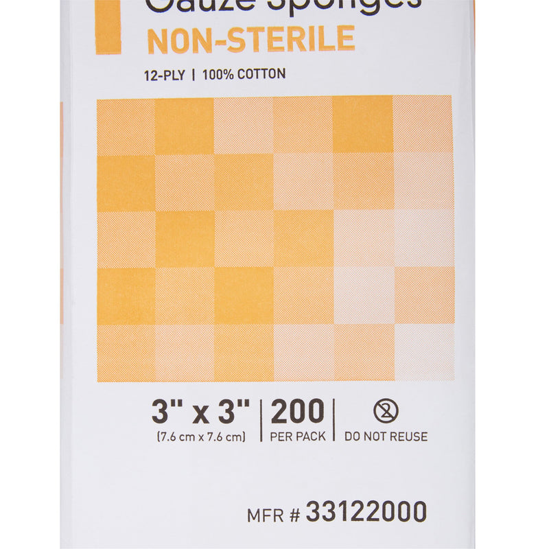 McKesson NonSterile Gauze Sponge, 3 x 3 Inch