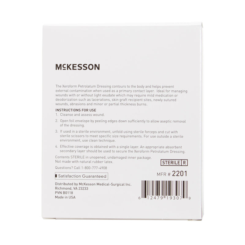 McKesson Xeroform® Petrolatum Dressing, 1 x 8 Inch