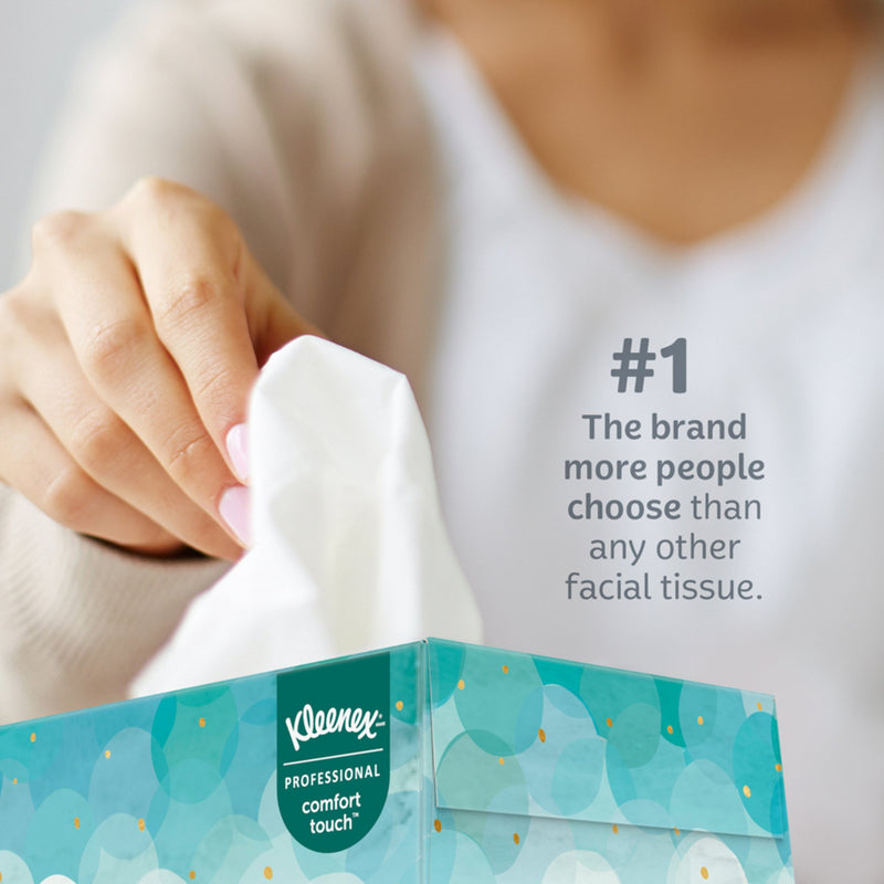 Kleenex Junior Facial Tissue, 2-Ply, Flat Box, White