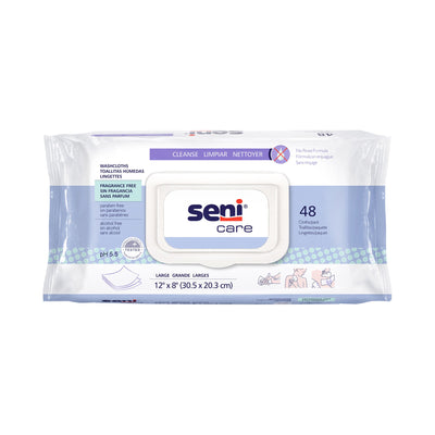 Seni® Care Unscented Rinse-Free Bath Wipe