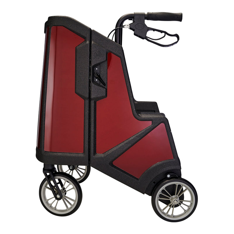 Tour 4 Wheel Rollator, 31 to 37 Inch Handle Height, Ruby Red