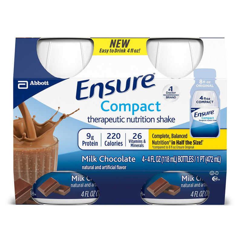 Ensure® Compact Therapeutic Nutrition Shake Chocolate Oral Supplement, 4 oz. Bottle