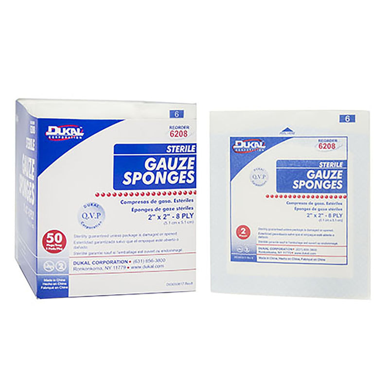 Dukal™ Sterile Gauze Sponge, 2 x 2 Inch